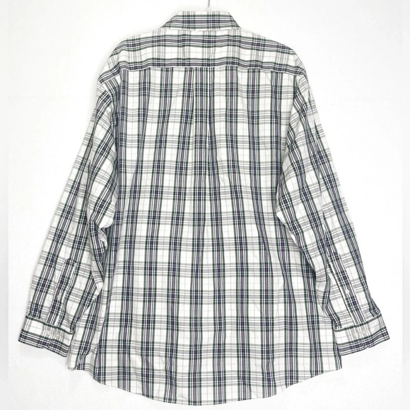 Brooks Brothers Madison Shirt Plaid Navy Dark Green Size XL Embroidered Logo - Picture 2 of 6